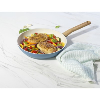 GoodCook 10" Healthy Ceramic Frying Pan: Nonstick 10.5" Blue, Dishwasher-Safe, Gas & Electric Compatible | Target
