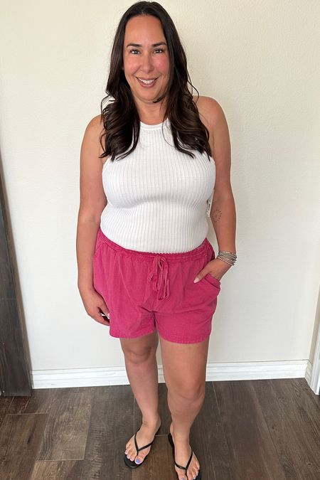 #walmartpartner These shorts are lightweight so you’re not too hot and it’s a nice pop of color! It has pockets in the back and in the front! I’m a size 14 and I’m wearing a large in these shorts and an XL in this top @walmart #walmartfashion @walmartfashion

#LTKSeasonal #LTKstyletip #LTKfindsunder50