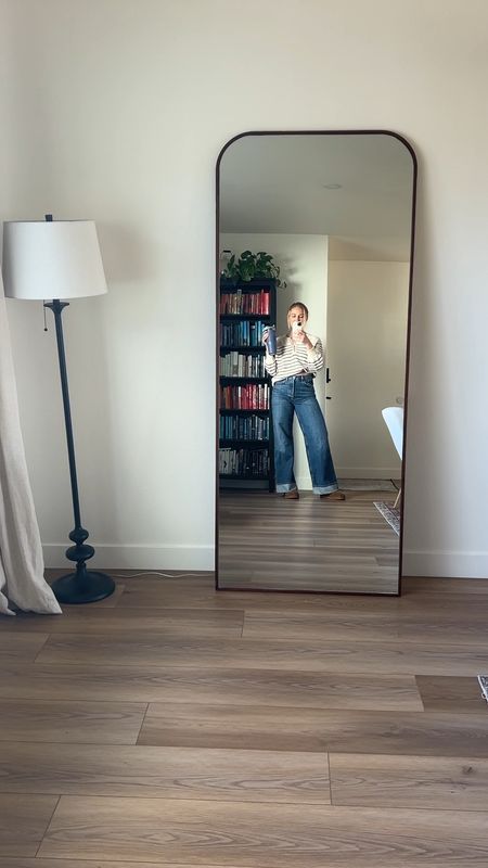 Moment of silence for the mirror. This wall has been blank for 2 years and I’m sooo excited to style this corner now!! I wear these agolde dame jeans at least 3 times a week now and of course my trusty sezane leontine jumper that I reach for almost as often. 

#LTKstyletip #LTKSeasonal #LTKhome