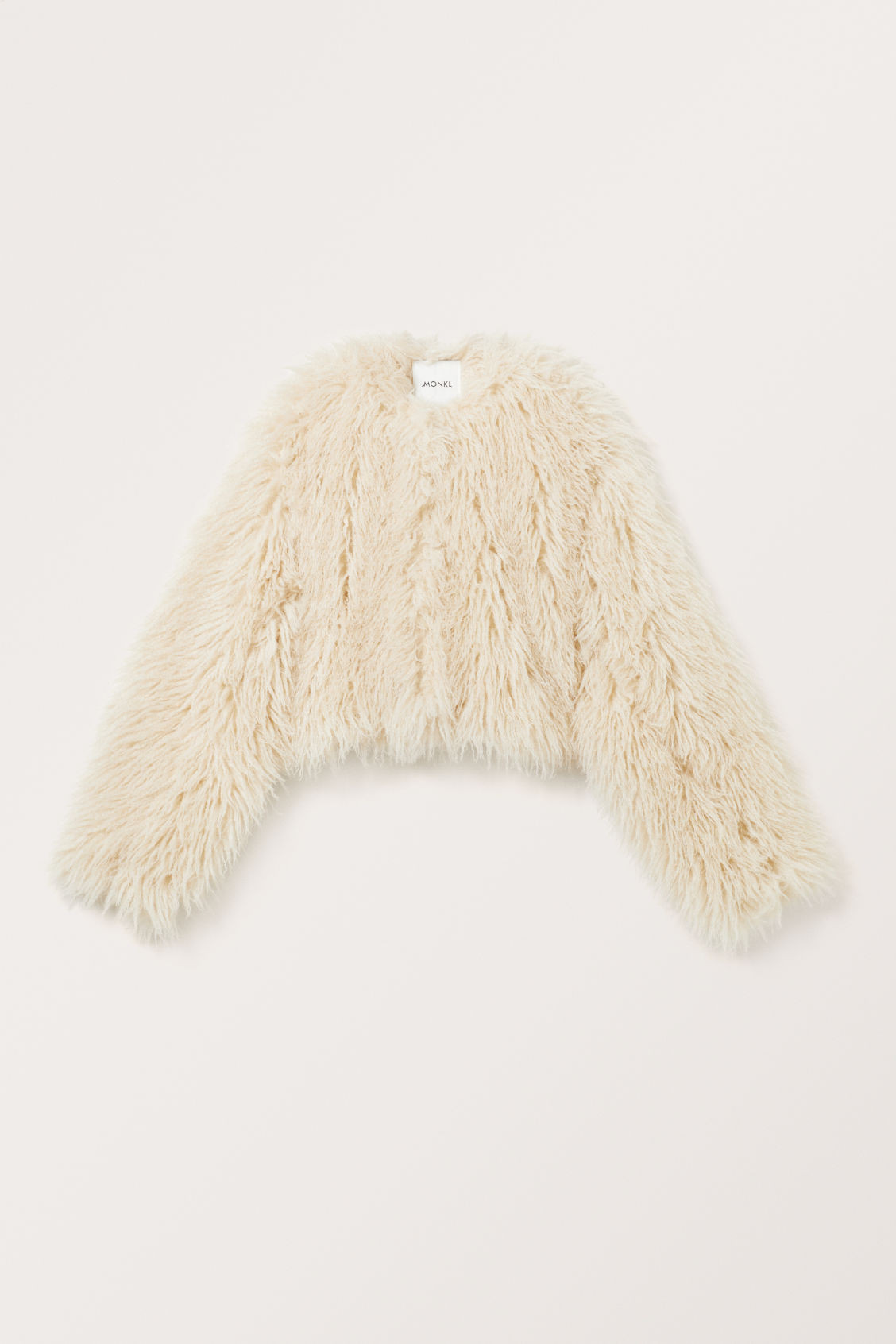 Short Faux Fur Jacket - White | Monki