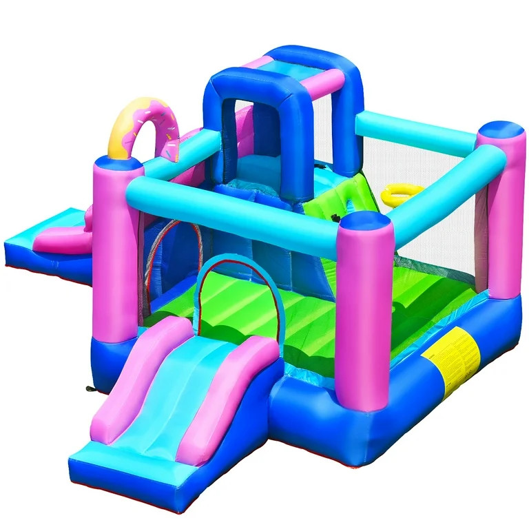 Bountech Inflatable Bounce Castle Dual Slides Jumping Bouncer w/ Climbing Wall | Walmart (US)