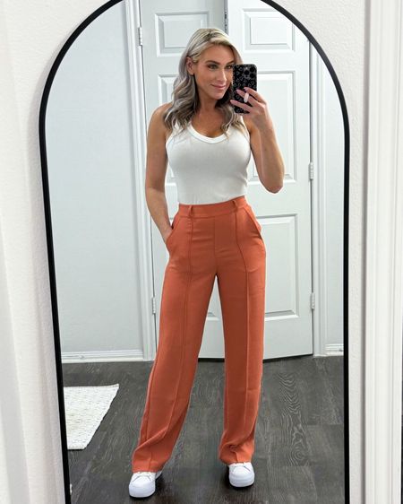 Spanx new arrivals - Carefree Crepe Trouser - perfect for daytime or evening. Perfect for the work place or work event. 
I’m 5’7” and wearing a XS regular. 



#LTKworkwear #LTKshoecrush #LTKstyletip
