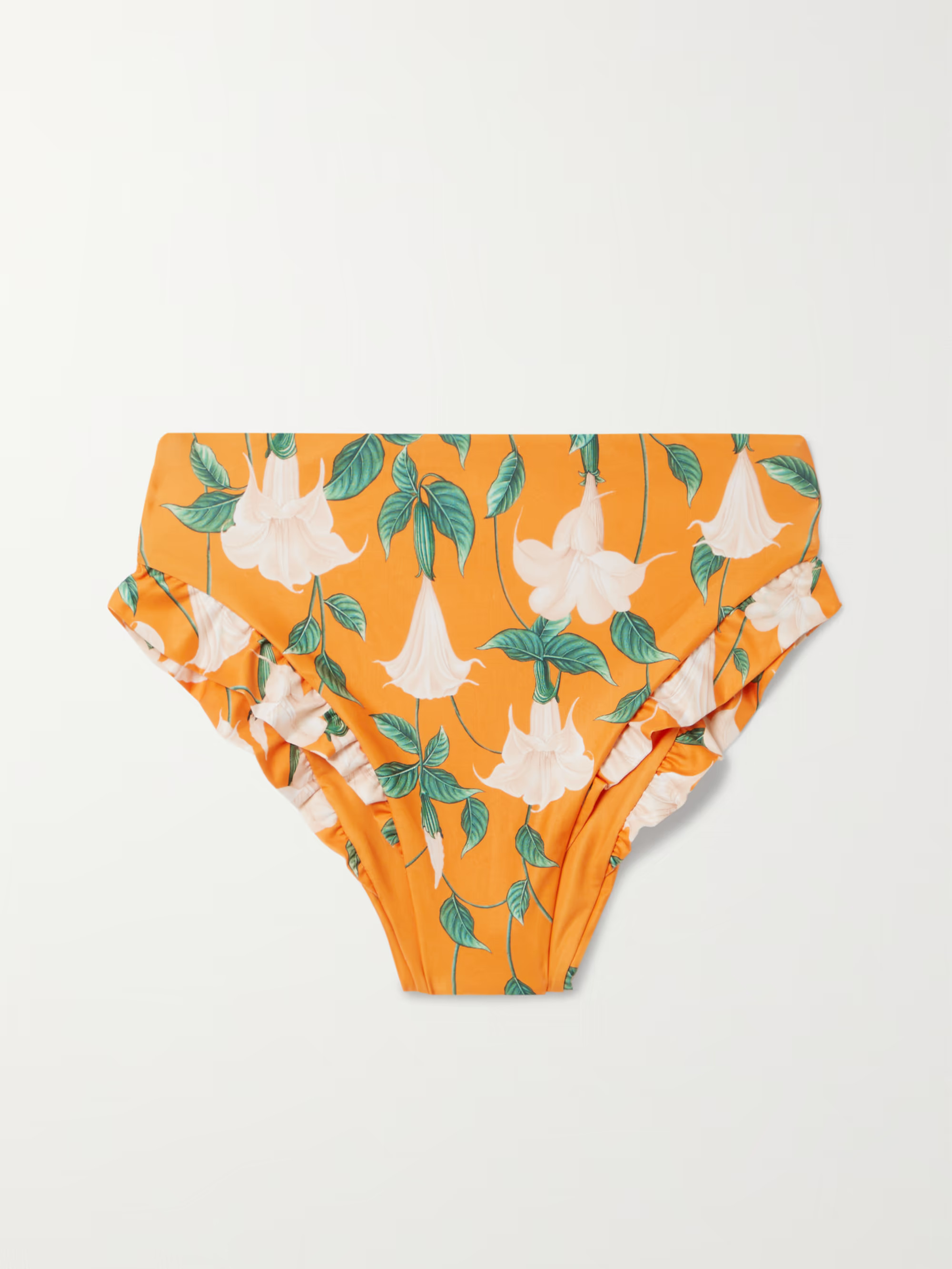 + NET SUSTAIN Jengibre ruffled floral-print recycled bikini bottoms | NET-A-PORTER (US)