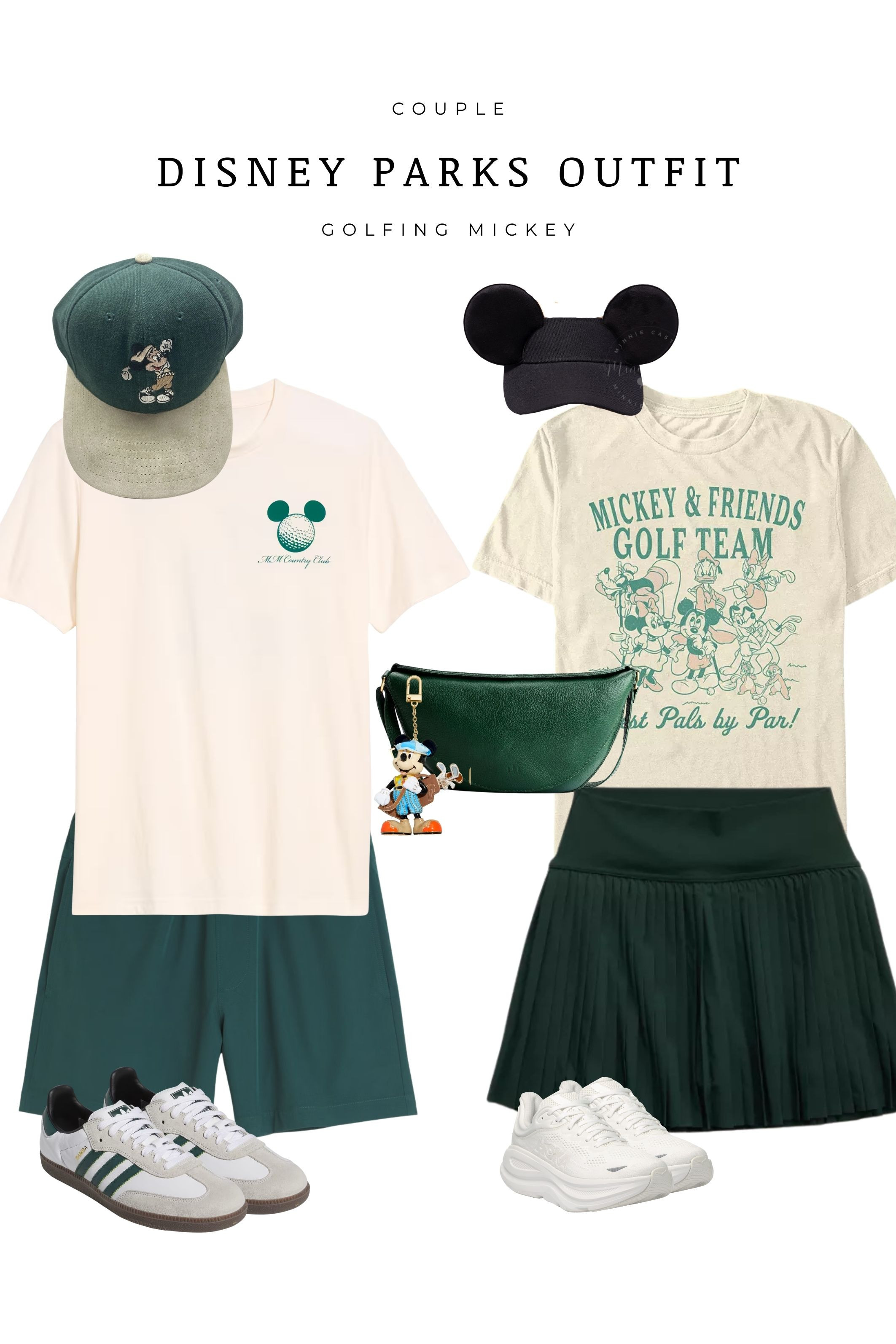  

Couple Disney Parks outfit inspired by Mickey and Friends Golf Team. A matching his and hers look for Disney World or Disneyland featuring a golfing Mickey tee, pleated skirt, green shorts, comfortable sneakers, and a Mickey ear hat. Perfect for park days, spring break, or a Disney cruise outfit idea.
 

#LTKootd #LTKTravel #LTKMens