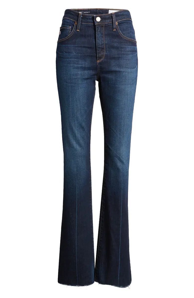 Farrah Raw Hem High Waist Bootcut Jeans | Nordstrom