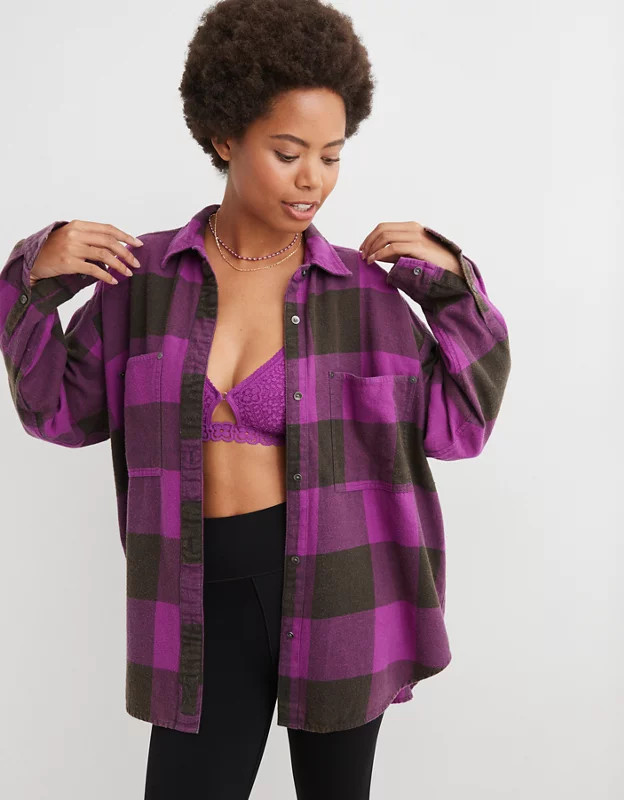 Aerie Anytime Fave Flannel Shirt | Aerie