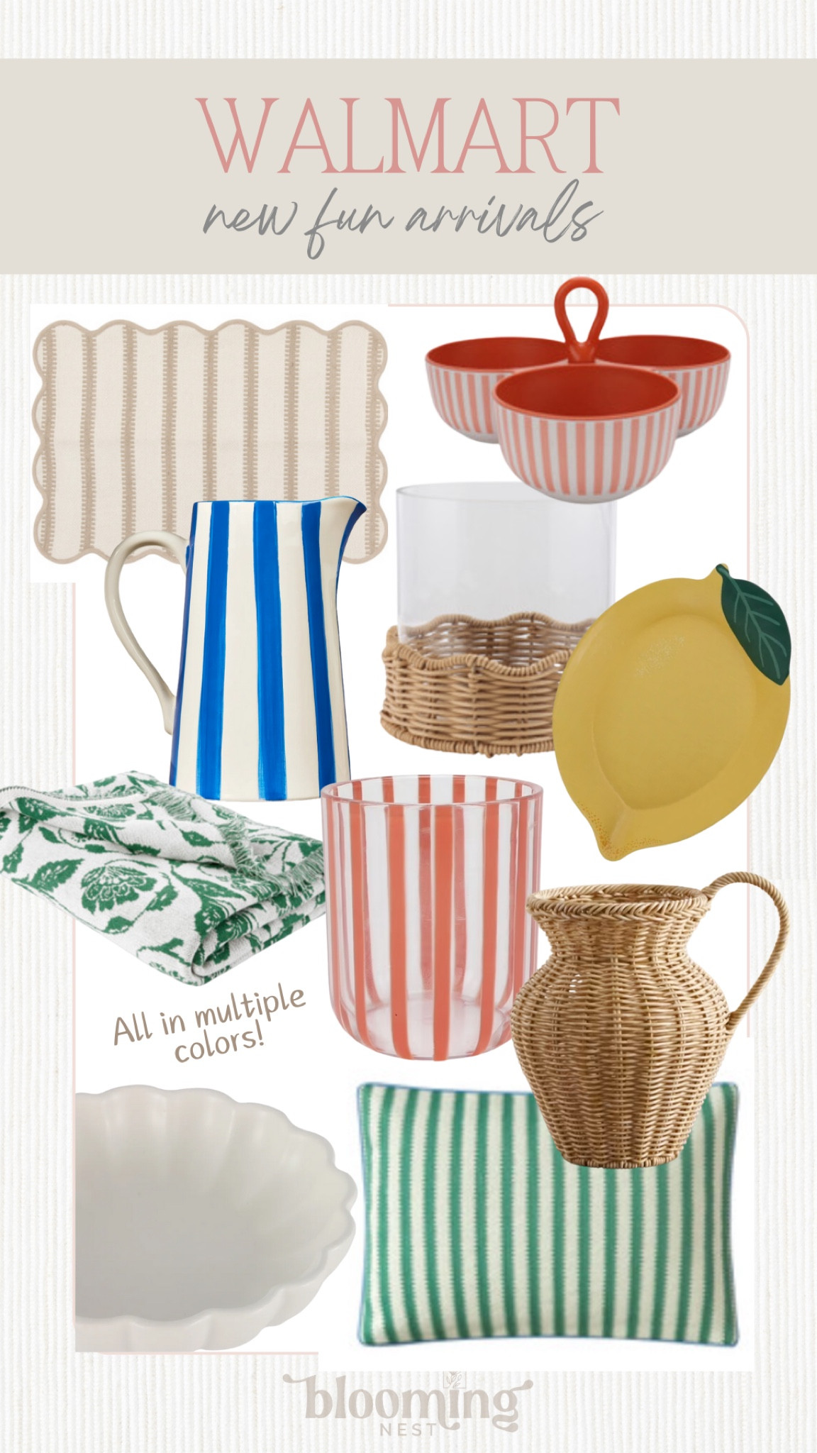 Loving these colorful Walmart finds! Perfect for Spring and Summer hosting! 

THEBLOOMINGNEST Walmart color kitchen pitcher cups blanket throw entertaining 

#LTKSeasonal #LTKHome #LTKFindsUnder50
