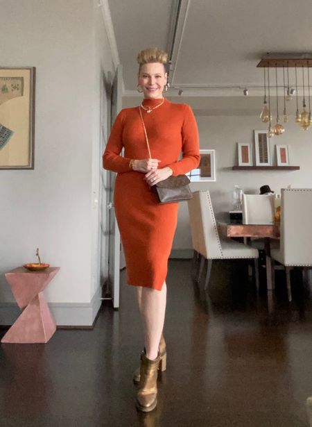 Perfect sweater dress for office or weekend - available in tons of colors and true to size and right now under $30 for this #blackfriday sale. I am in size large and I am 5’10” and 180 pounds 

#LTKCyberWeek #LTKSeasonal #LTKmidsize