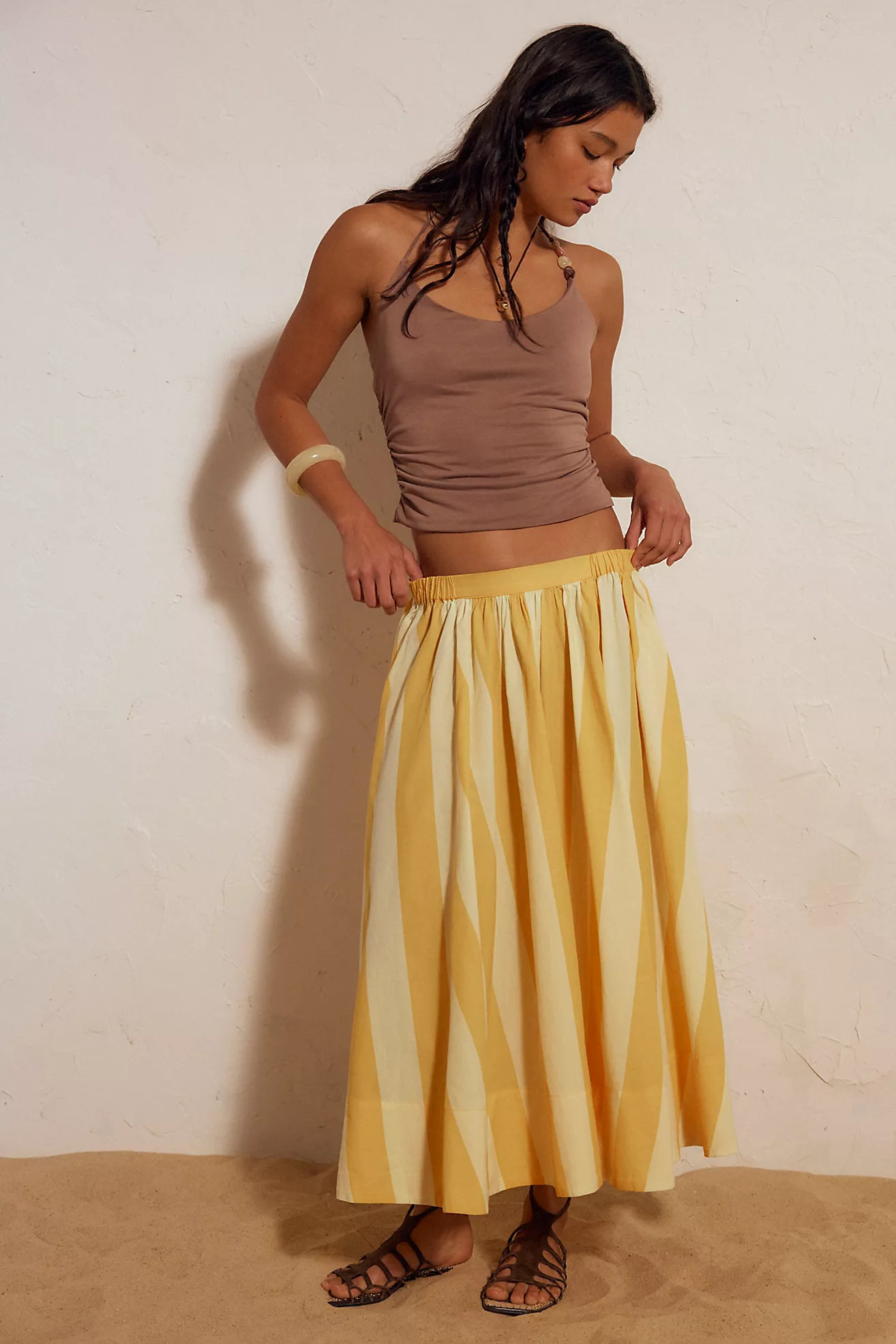 Lowen Striped Midi Skirt | Free People (Global - UK&FR Excluded)