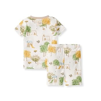Burt's Bees Baby Baby Boys' Pajamas, Sleeve Tee and Shorts 2-Piece Pj Set, 100% Organic Cotton | Amazon (US)
