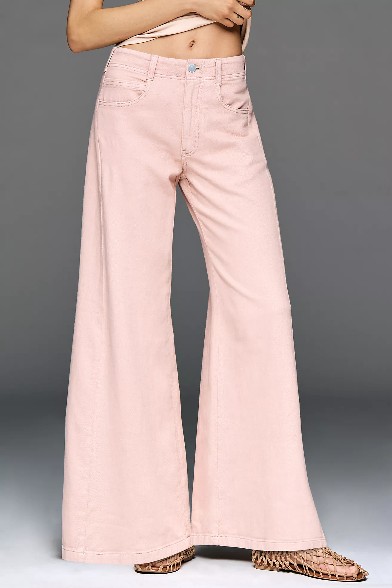 The Adi Mid-Rise Clean-Hem Flare Pants by Pilcro | Anthropologie (US)