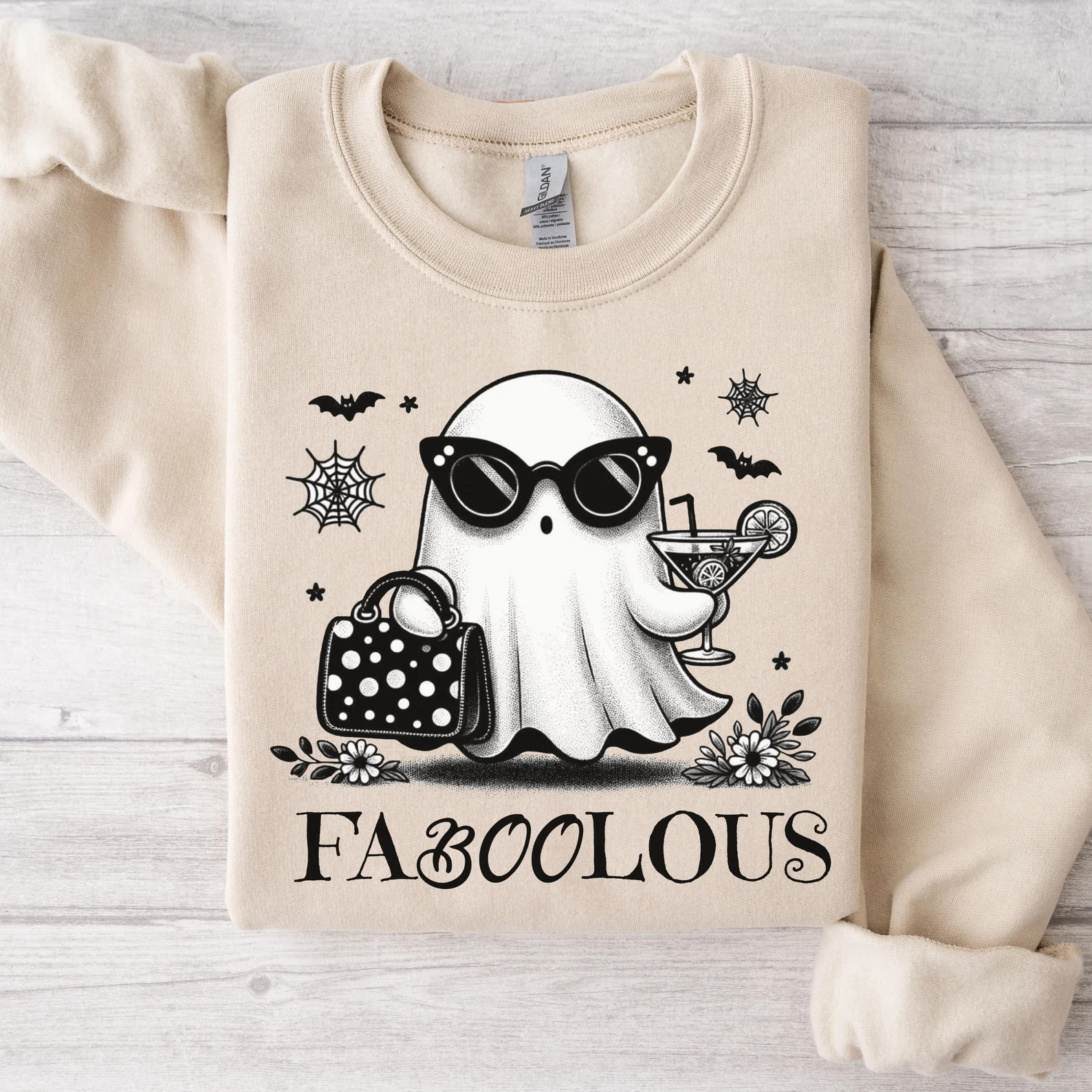 Fabulous Faboolous Halloween Sweatshirt, Funny Cute Boo-jee Ghost Fancy Halloween Sweater Shirt, ... | Etsy (US)