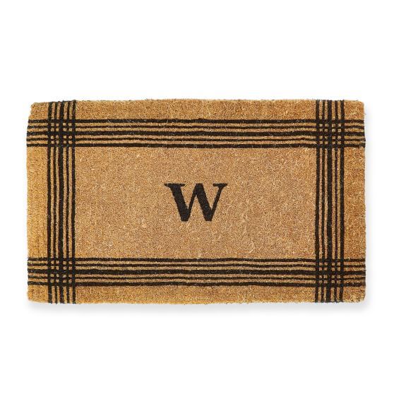 Personalized Doormat, Plaid Border | Mark and Graham