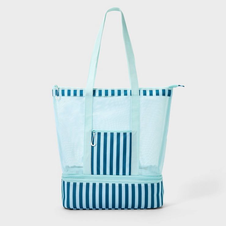 Mesh Cooler Tote Bag with Towel Straps - Sun Squad™ | Target