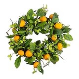 DII Decorative Seasonal Wreath Spring/Summer, Front Door or Indoor Wall Décor, 22"Diameter, Lemons | Amazon (US)
