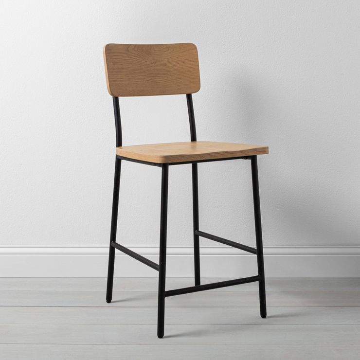 Wood & Steel Counter Stool -Natural/Black - Hearth & Hand™ with Magnolia | Target