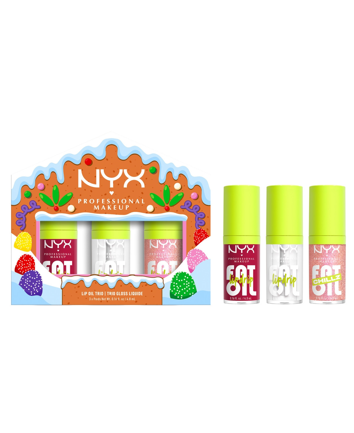 Nyx Professional Makeup 3-Pc. Fat Oil Trio Kit - My Main, Newsfeed, Rose Quartz Chillz | Macy's