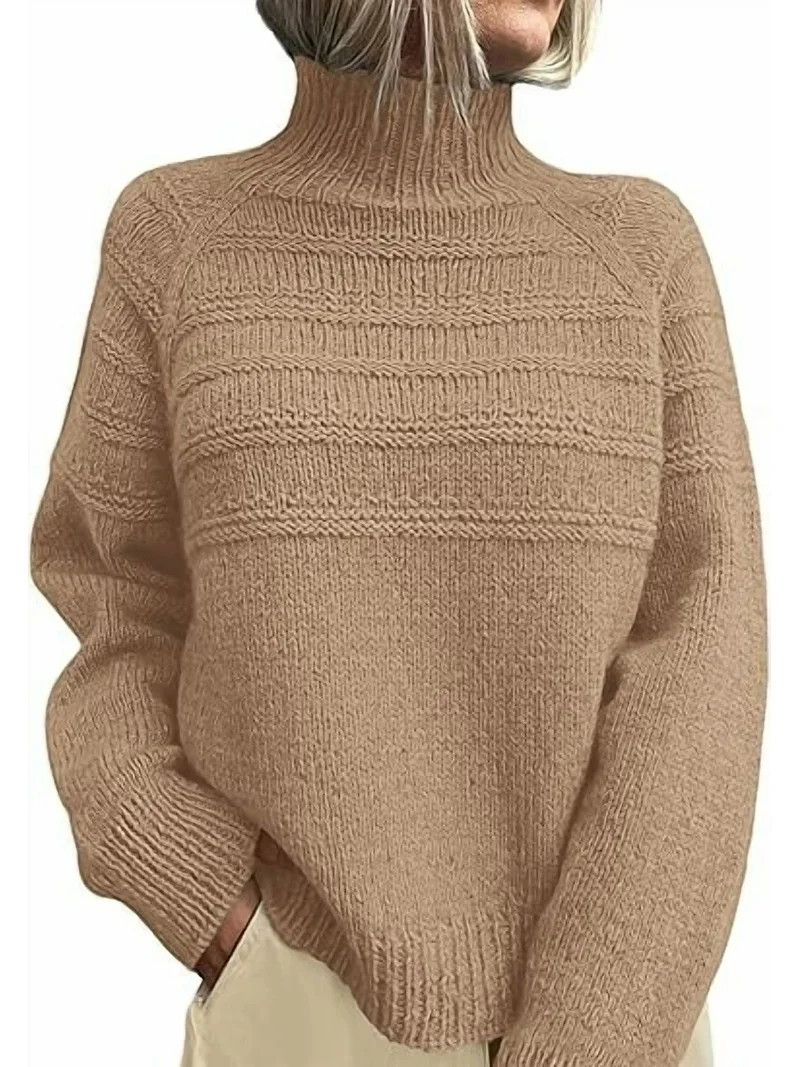 PRETTYGARDEN Women's Turtleneck Sweaters Fall Chunky Knit Pullover Long Sleeve Jumper Tops Trendy... | Walmart (US)