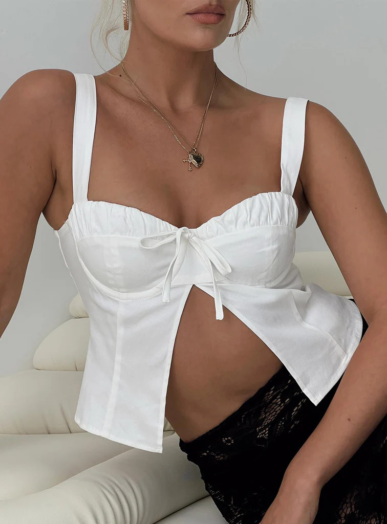 Delgado Top White | Princess Polly AU