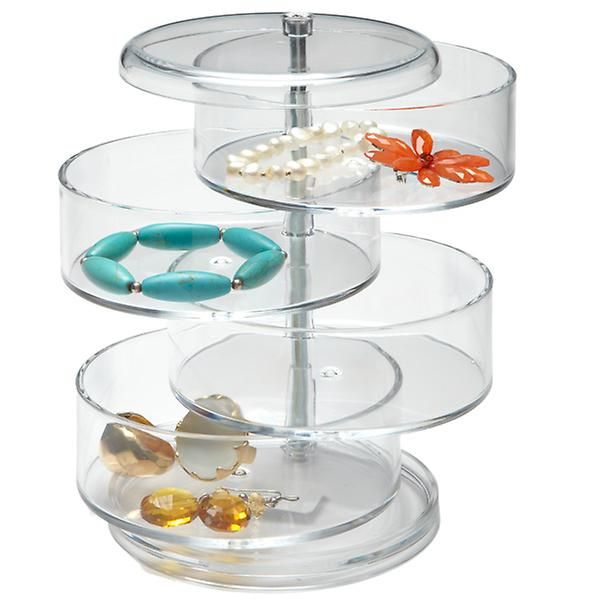 4-Section Acrylic Swivel Organizer | The Container Store