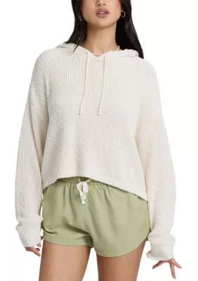 Billabong Women's 0925 HOT BEACHIN HOODED SWTR, White, Medium | Belk
