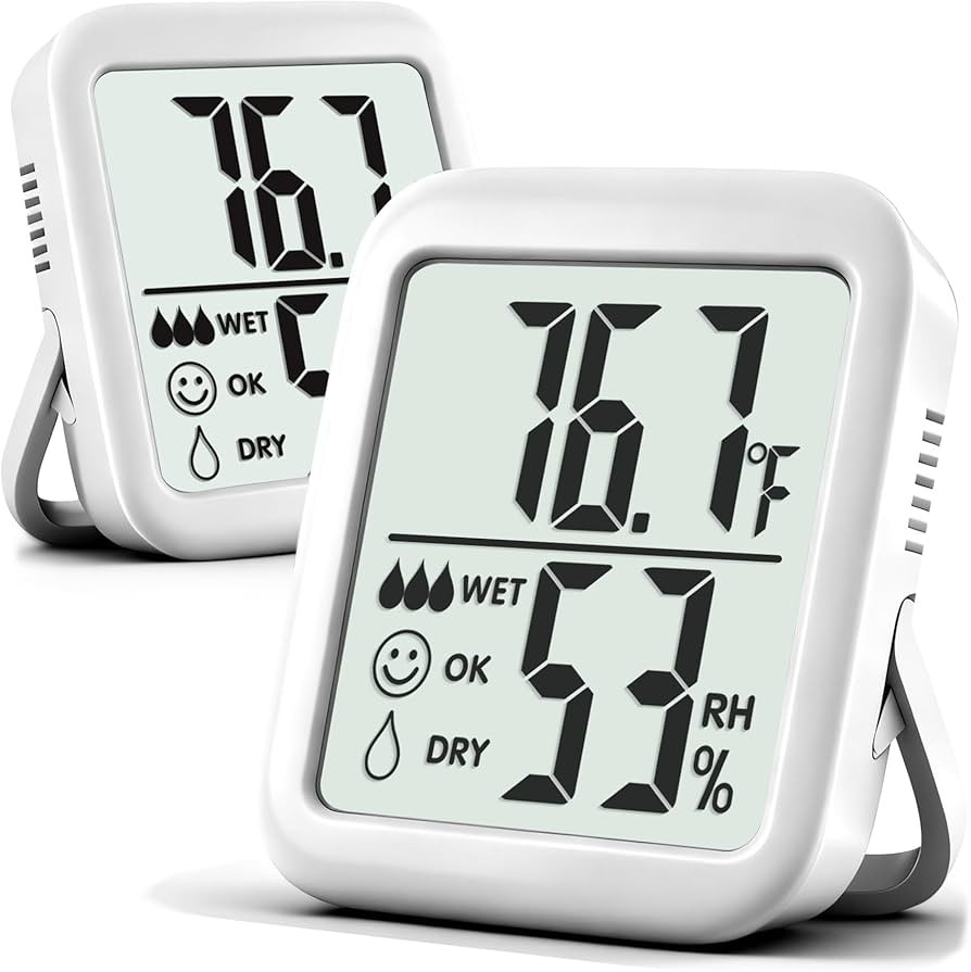 Antonki 2 Pack Room Thermometer for Home, Indoor Hygrometer Humidity Meter Gauge, Digital Tempera... | Amazon (US)