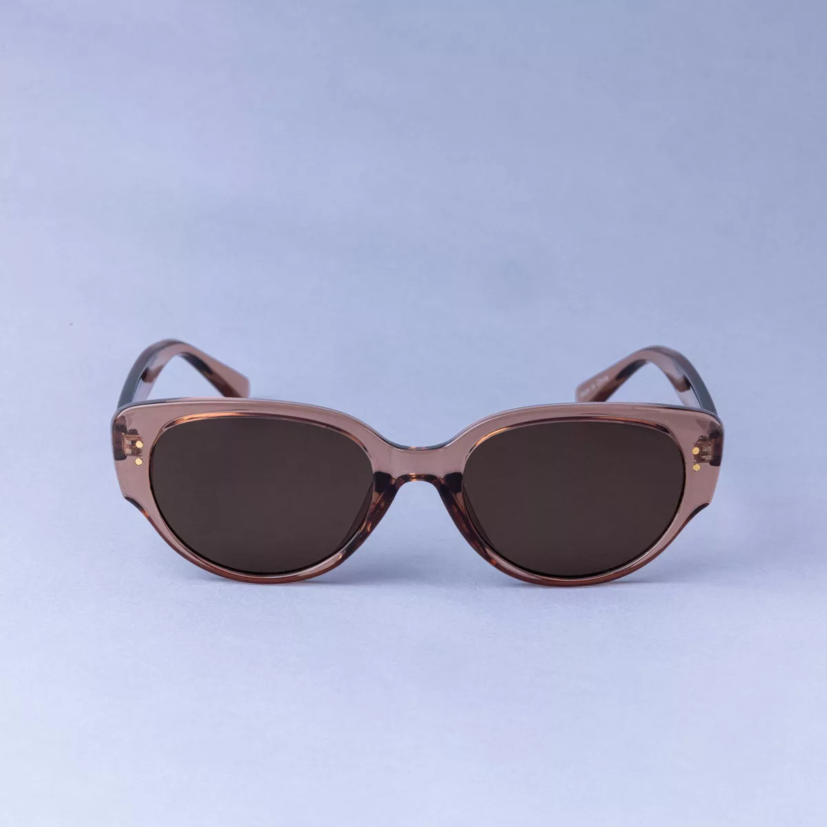 Women's Oval Cateye Sunglasses - A New Day™ Brown | Target