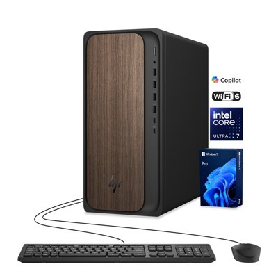 HP OmniDesk M03 Business Desktop, Core Ultra 7 265, Intel Graphics, 16GB DDR5, 1TB SSD, Wi-Fi 6, Wired KB & Mouse, Win11 Pro, Black | Target