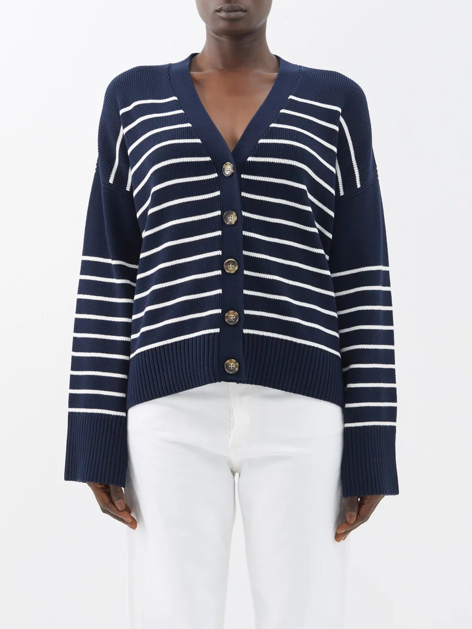 Sailor striped knitted-cotton cardigan | La Ligne | Matches (US)