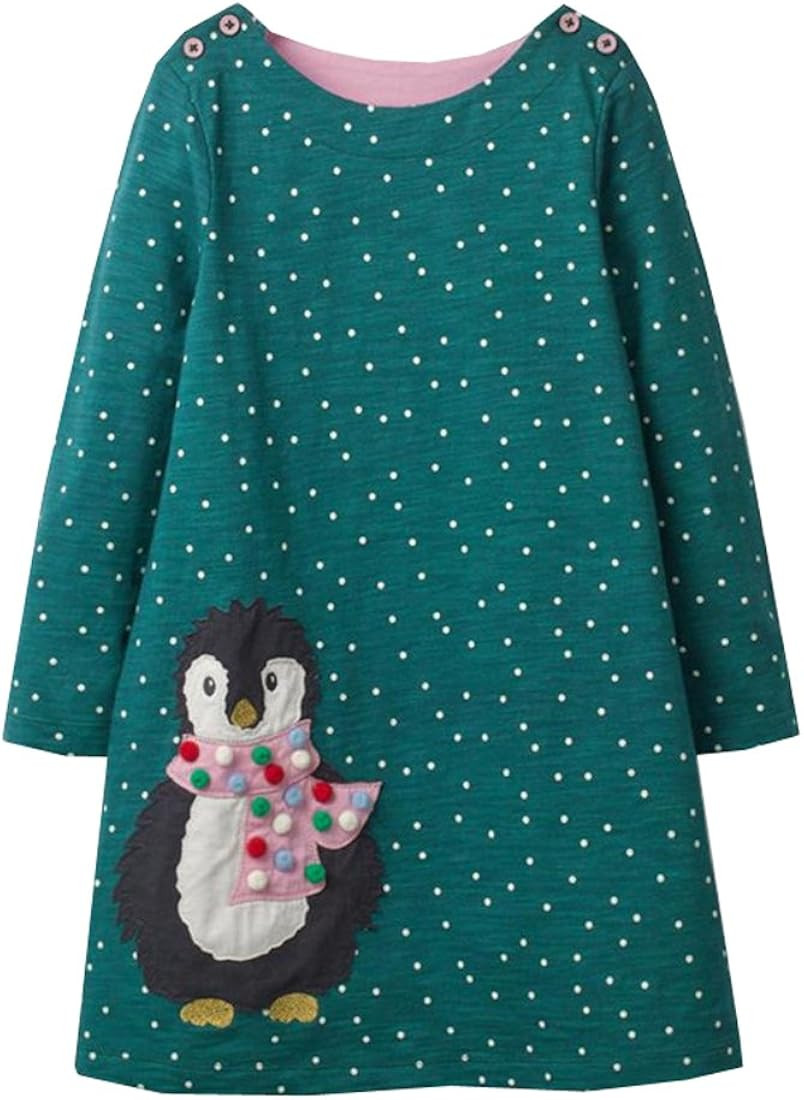 VIKITA Girls Dress Polka Dot Stripe Dresses Baby Girls Clothing Outfits JM7735 (Size: 7-8 Years=122- | Amazon (UK)