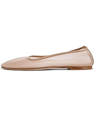 Tulle Mesh Ballet Flats Shoes for Women Slip On Ballerina Shoes Round Toe Comfortable Casual Work... | Amazon (US)