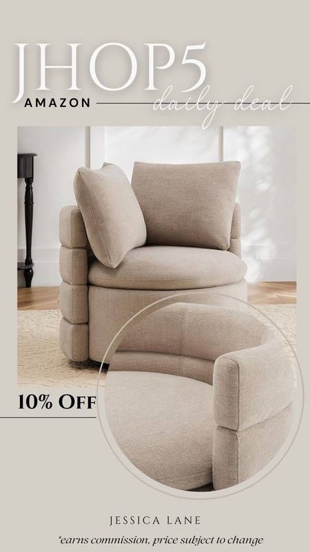 Amazon Daily deal, save 10% on this gorgeous round upholstered swivel accent chair. Living room furniture, accent chair, swivel chair, round accent chair, Amazon home, Amazon deal

#LTKsalealert #LTKhome #LTKstyletip