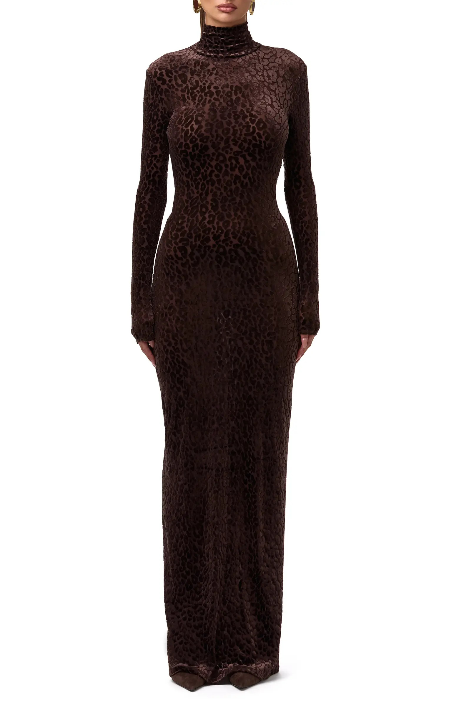 Burnout Long Sleeve Maxi Dress | Nordstrom