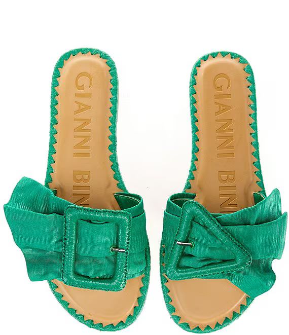 Gianni Bini Jaxson Faille Mismatched Buckle Flat Sandals | Dillard's | Dillard's