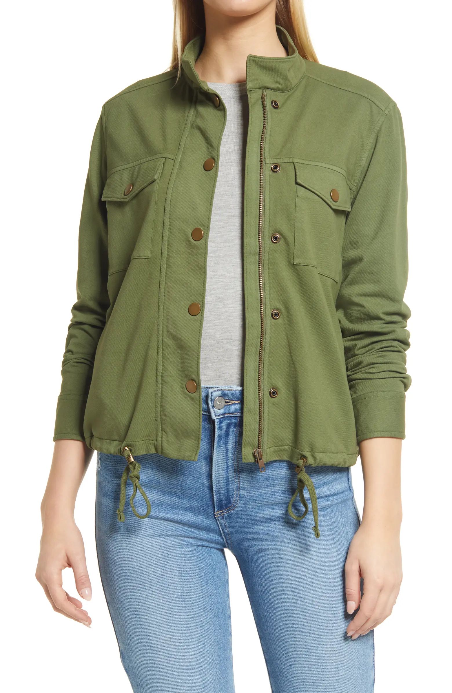 Caslon® Stretch Organic Cotton Soft Jacket | Nordstrom | Nordstrom