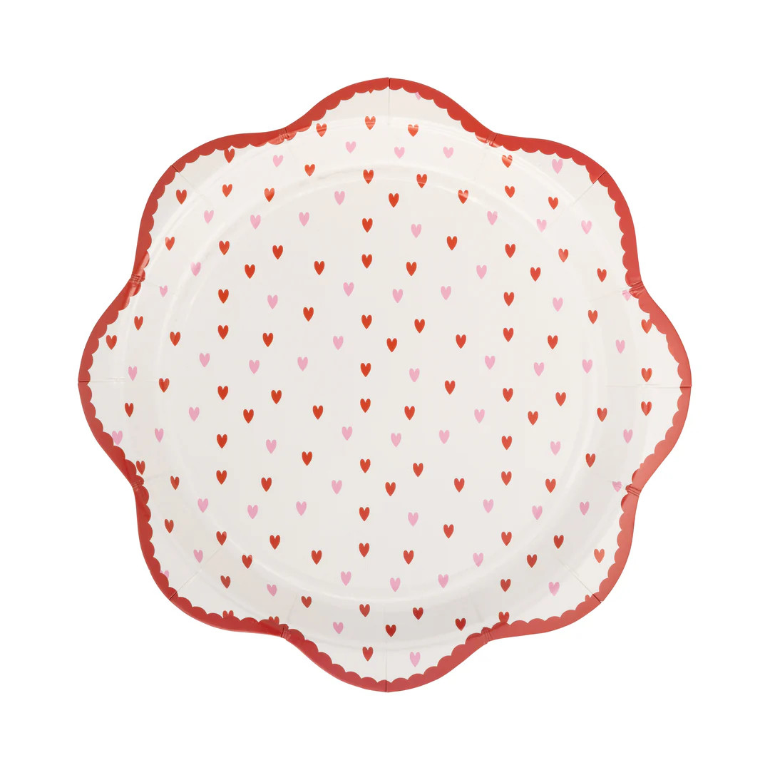 Little Heart Pattern Paper Plate (8 ct) | My Mind's Eye