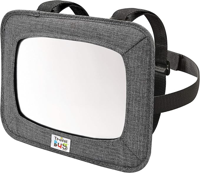 Travel Bug Soft Sided Rear & Forward Facing Safety Mirror for Baby & Toddler - Shatter Resistant ... | Amazon (US)