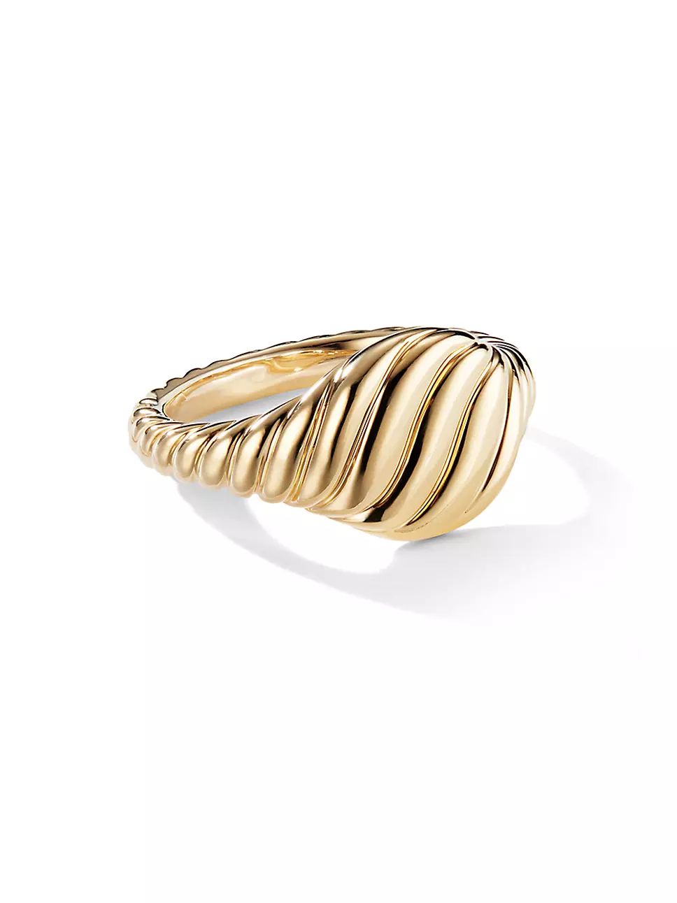 Sculpted Cable Pinky Ring in 18K Yellow Gold | Saks Fifth Avenue