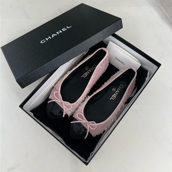 CHANEL Tweed Ballet Flats / Size EU 38 | Poshmark