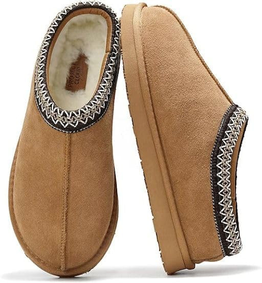 Project Cloud Mens Slippers 100% Genuine Leather with Australian Shearling Lining & Memory Foam I... | Amazon (US)