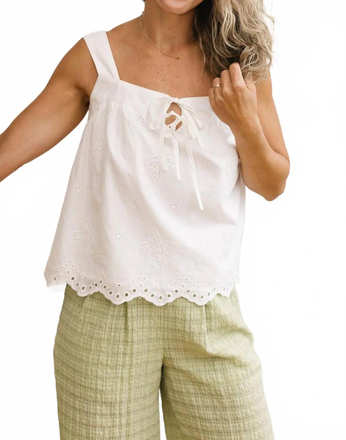 Bowie Top In White | Shop Simon