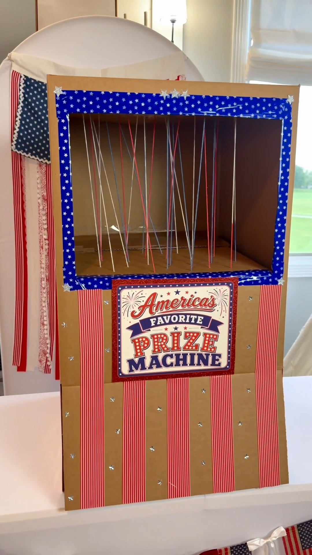 🇺🇸Step right up… America’s Favorite Prize Machine is officially OPEN! 🌟

What’s inside? 

💥 Fireworks
🍬 Candy
🟦 NeeDohs
🥟 Mini Dumplings
🎁 And a whole lot of surprise prizes!

I wanted something fun for everyone at our 4th of July party, and this DIY prize machine might just be my favorite decoration yet. 

Now the real question is… Which prize are you hoping to pull? 👇

#LTKSeasonal