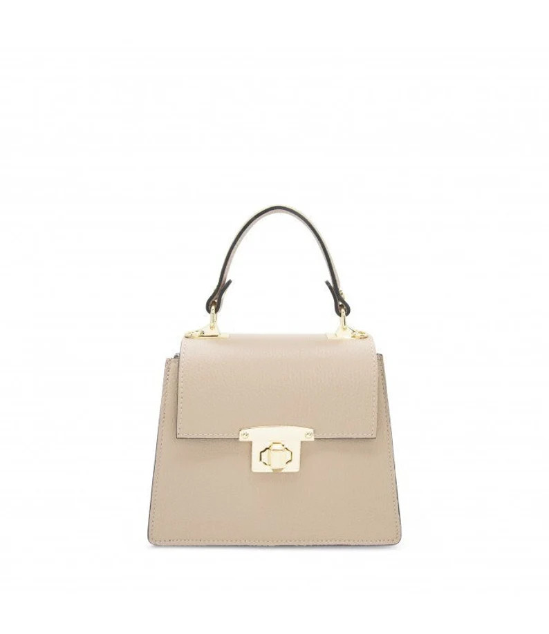 Kelly-Tasche aus echtem Leder mit mittlerem Griff, hergestellt in Italien | Etsy (DACH)