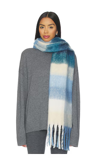 Highland Scarf in Ice Blue & White Plaid | Revolve Clothing (Global)