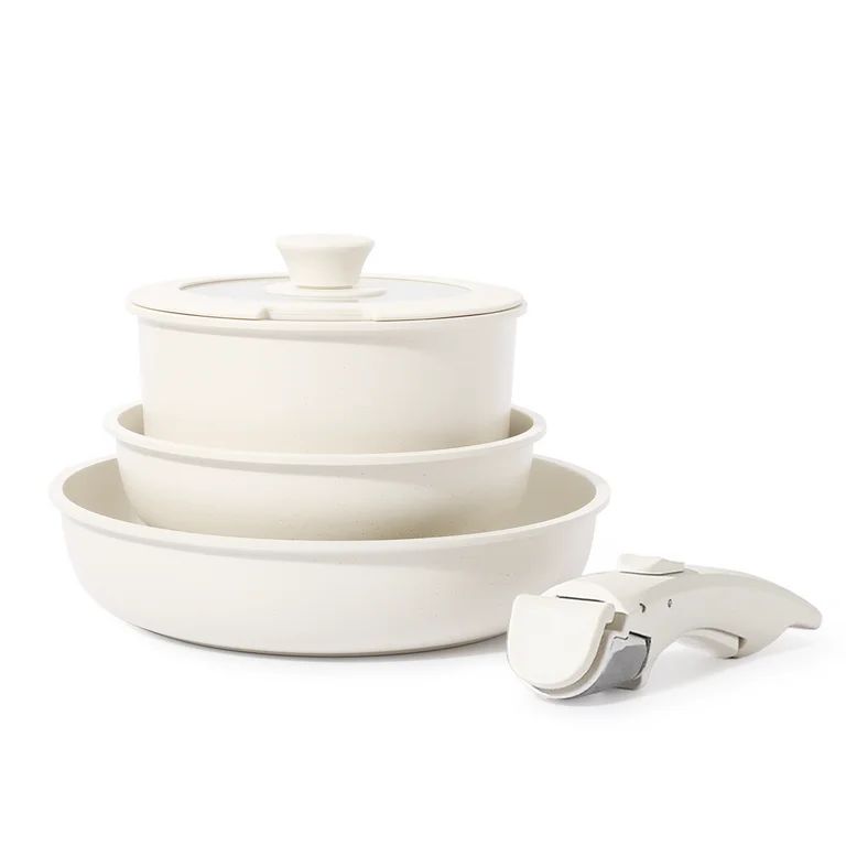 Carote Nonstick Cookware Sets with Detachable Handle, 5 Pcs Granite Non Stick Pots and Pans Set w... | Walmart (US)