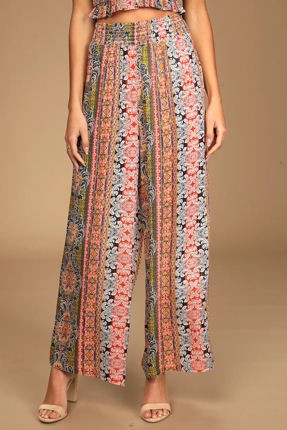 Trendy Traveler Boho Print High-Waist Wide Leg Pants | Lulus (US)