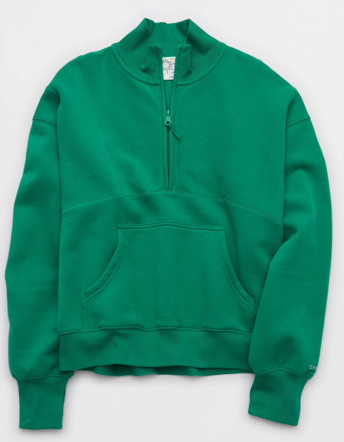 OFFLINE By Aerie Cloud Fleece Seamed Quarter Zip Sweatshirt | Aerie