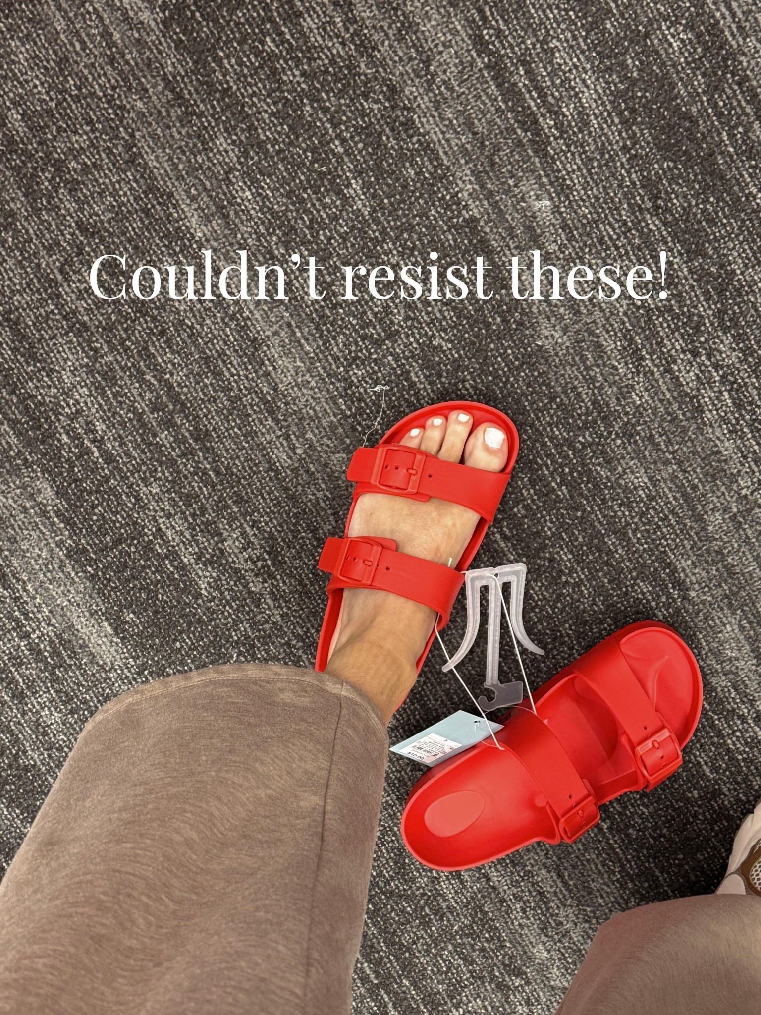 Red sandals, pool shoes, TTS 

#LTKmomlife #LTKOver40