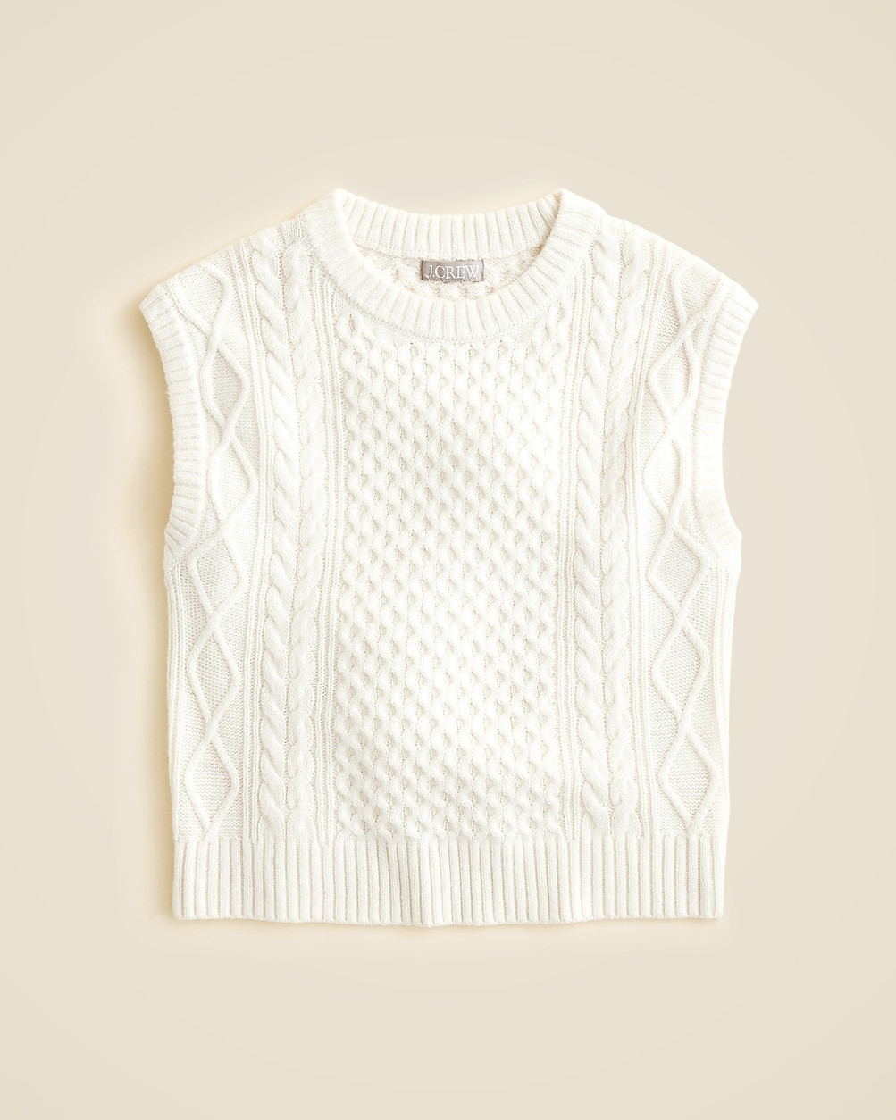 Cable-knit shell in wool blend | J. Crew US
