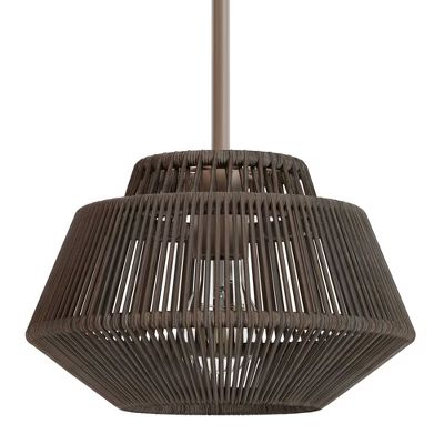 Brookhollow Large Rattan Pendant Ceiling Light Fixture Sable - Hunter Fan | Target